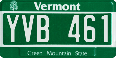 VT license plate YVB461