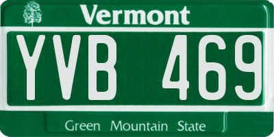 VT license plate YVB469