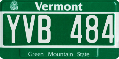VT license plate YVB484