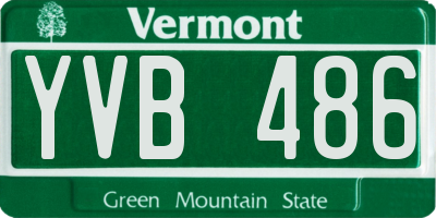 VT license plate YVB486