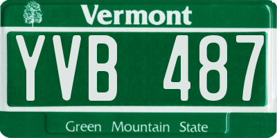 VT license plate YVB487