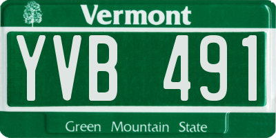 VT license plate YVB491