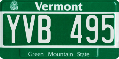 VT license plate YVB495