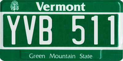 VT license plate YVB511