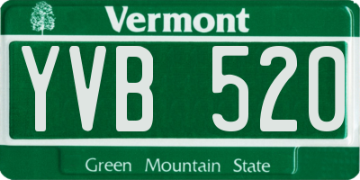 VT license plate YVB520