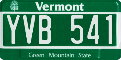 VT license plate YVB541