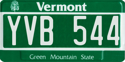 VT license plate YVB544