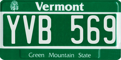 VT license plate YVB569