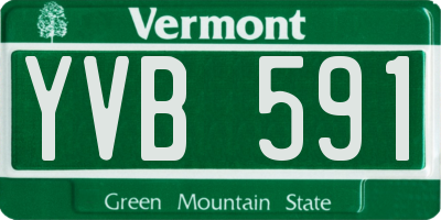 VT license plate YVB591