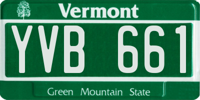 VT license plate YVB661