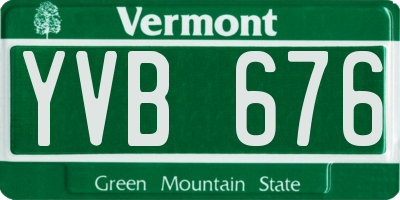 VT license plate YVB676