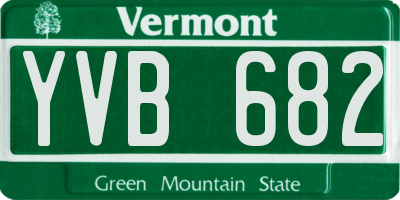 VT license plate YVB682