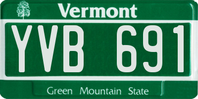 VT license plate YVB691