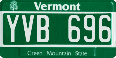 VT license plate YVB696