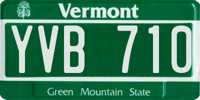 VT license plate YVB710