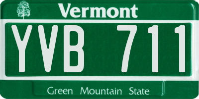 VT license plate YVB711