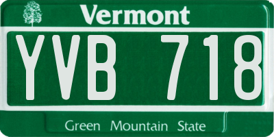 VT license plate YVB718