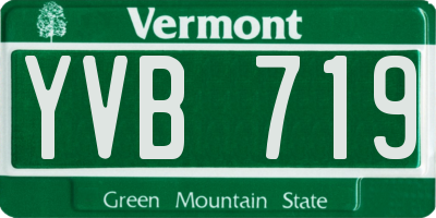 VT license plate YVB719