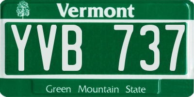 VT license plate YVB737