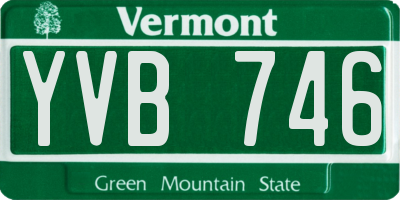 VT license plate YVB746