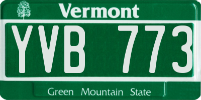 VT license plate YVB773