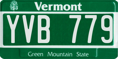 VT license plate YVB779