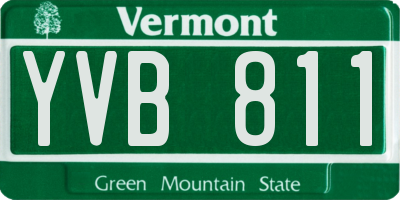VT license plate YVB811