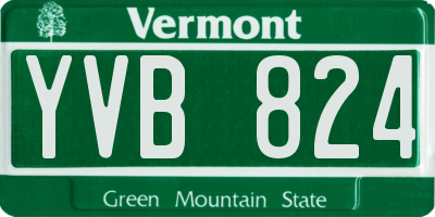 VT license plate YVB824