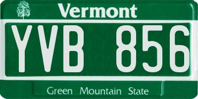 VT license plate YVB856