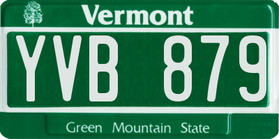 VT license plate YVB879