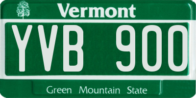 VT license plate YVB900