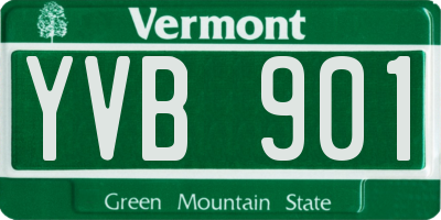 VT license plate YVB901