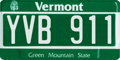 VT license plate YVB911