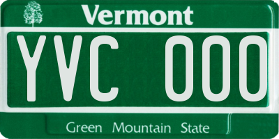 VT license plate YVC000