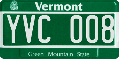 VT license plate YVC008