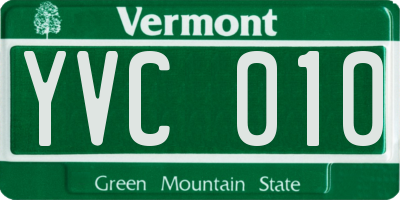 VT license plate YVC010