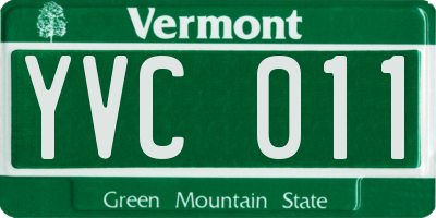 VT license plate YVC011