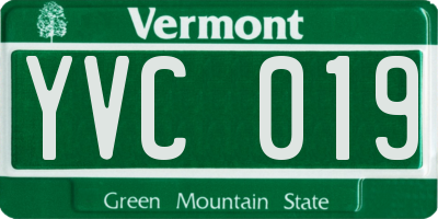 VT license plate YVC019