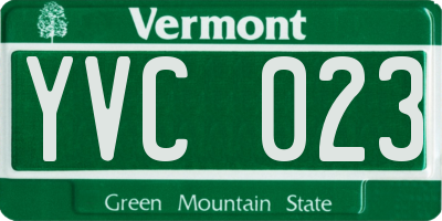 VT license plate YVC023