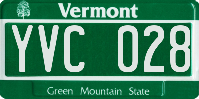 VT license plate YVC028