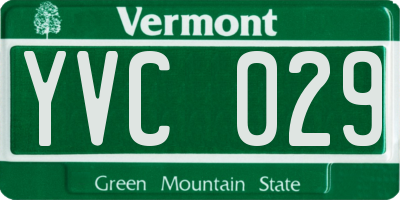 VT license plate YVC029