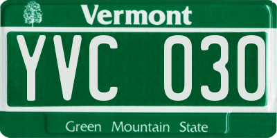 VT license plate YVC030