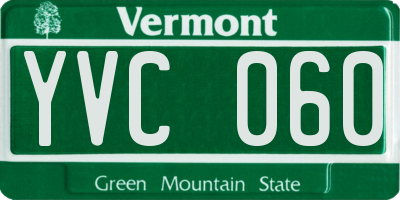 VT license plate YVC060