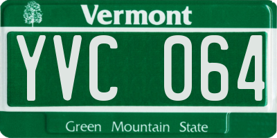 VT license plate YVC064