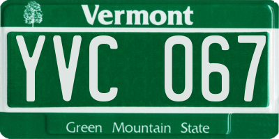VT license plate YVC067
