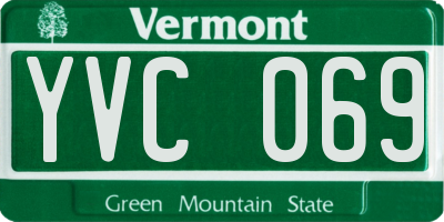 VT license plate YVC069