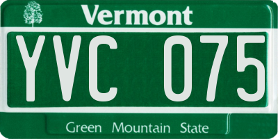 VT license plate YVC075