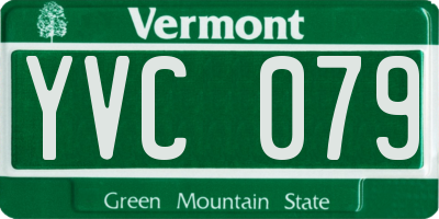 VT license plate YVC079