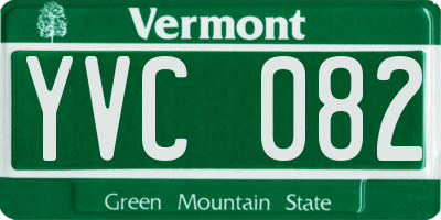 VT license plate YVC082
