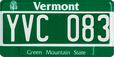 VT license plate YVC083